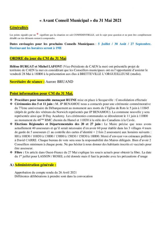 Avant Projet CM 31-05-2021