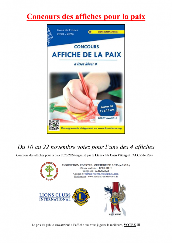 Concours affiches pour la paix