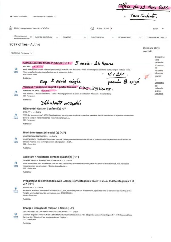 A.I.A.E : Offres d’emplois du 19/03